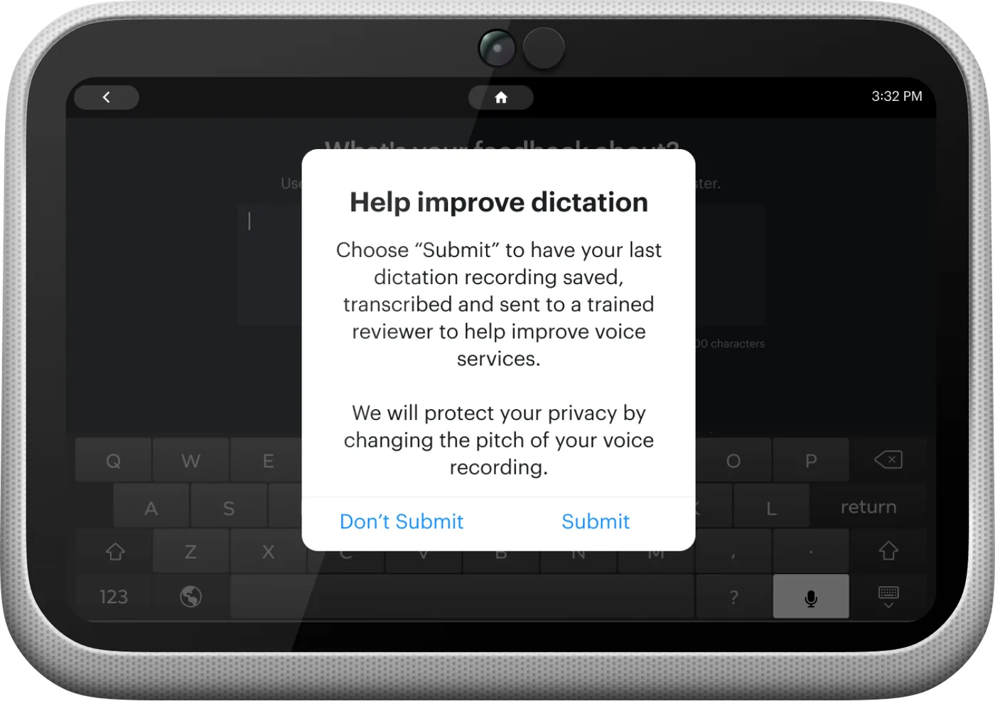 Portal Dictation — screen 3